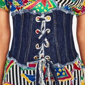 Brand new Zara Denim corset. ❌No trades❌